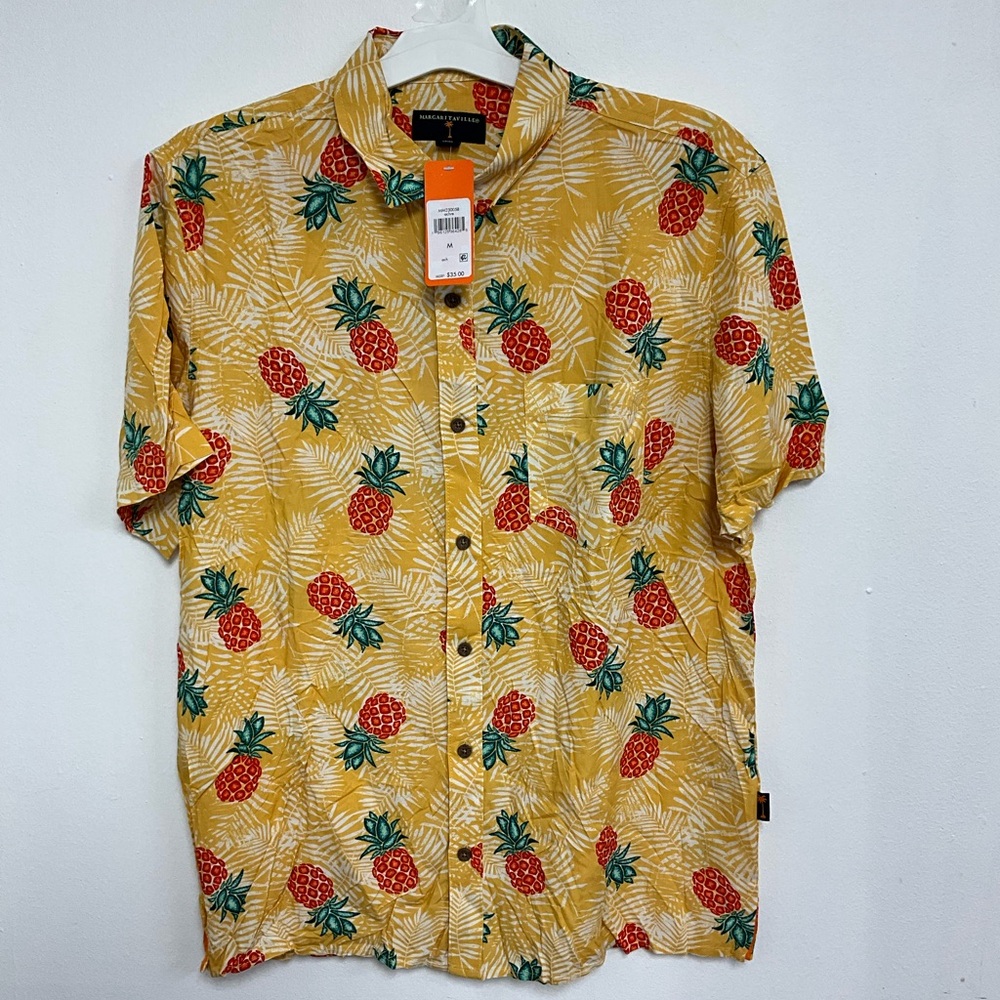 Margaritaville Yellow Pineapple Print Shirt